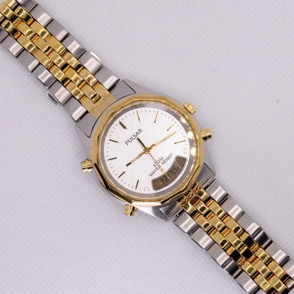 Pulsar Seiko Vintage V071-X015 Analog Digital Mens Dress Watch - Picture 6 of 7